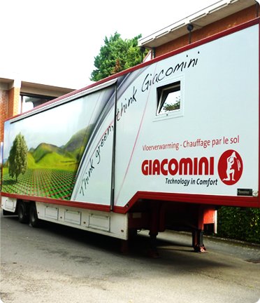 <b>Giacomini</b><br/>Habillage, peinture et aménagement intérieur du camion 